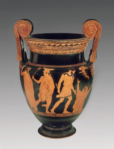 Attic Red-Figure Volute-Crater, Decorated with a Scene Pandora Rising from the Ground and Hermes Holding the Germ of Falsehood, Related to the Group of Polygnotos by Greek